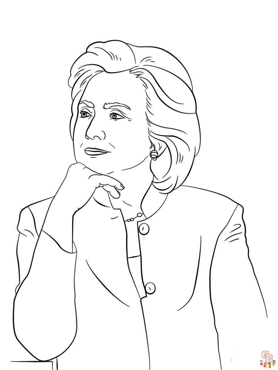 Hillary Clinton Kleurplaat 1