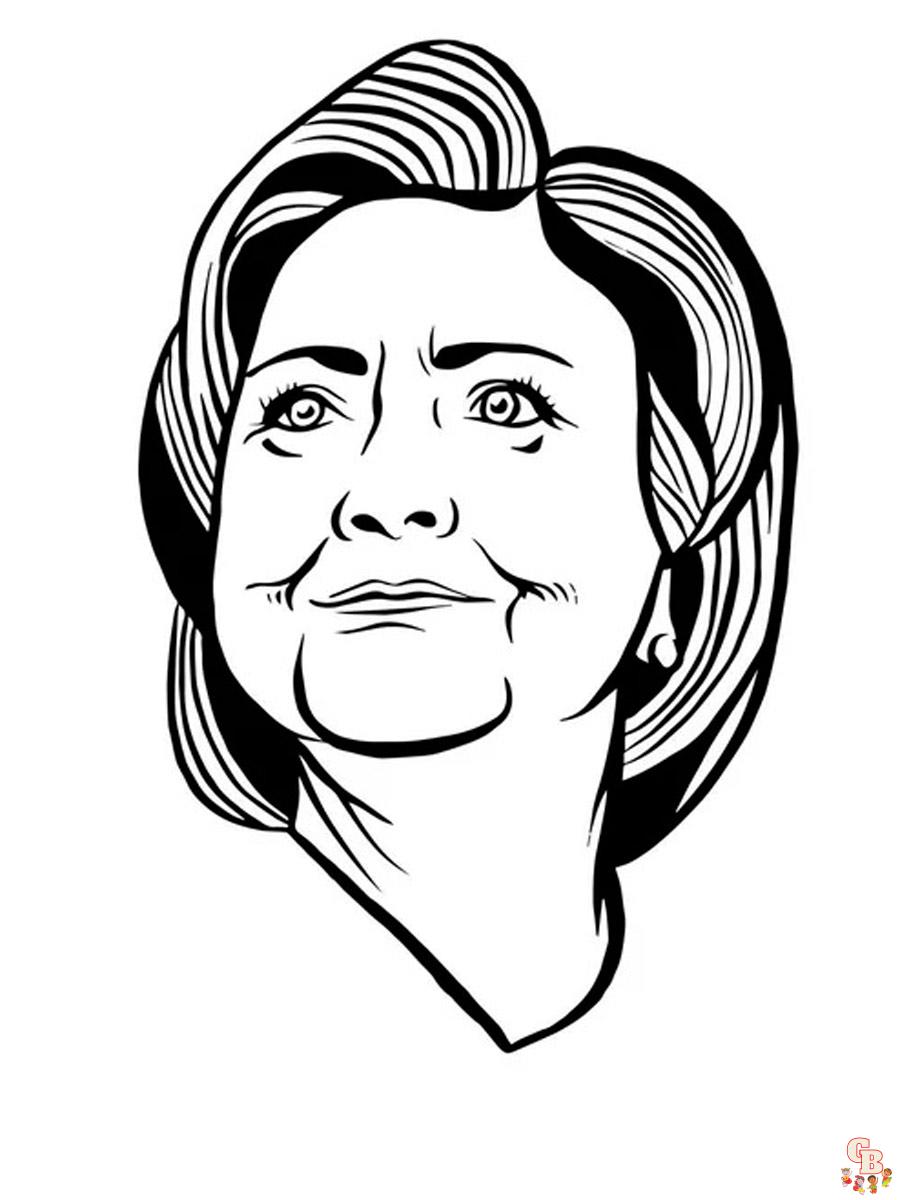 Hillary Clinton Kleurplaat 7