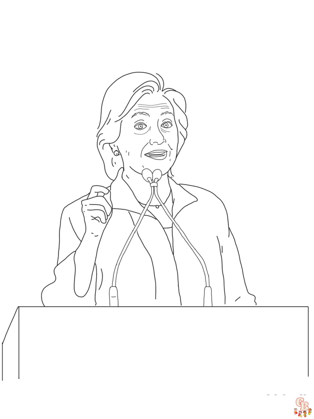 Hillary Clinton Kleurplaat 8