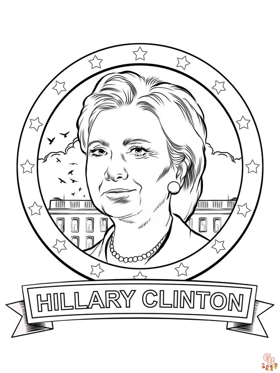 Hillary Clinton Kleurplaat 9