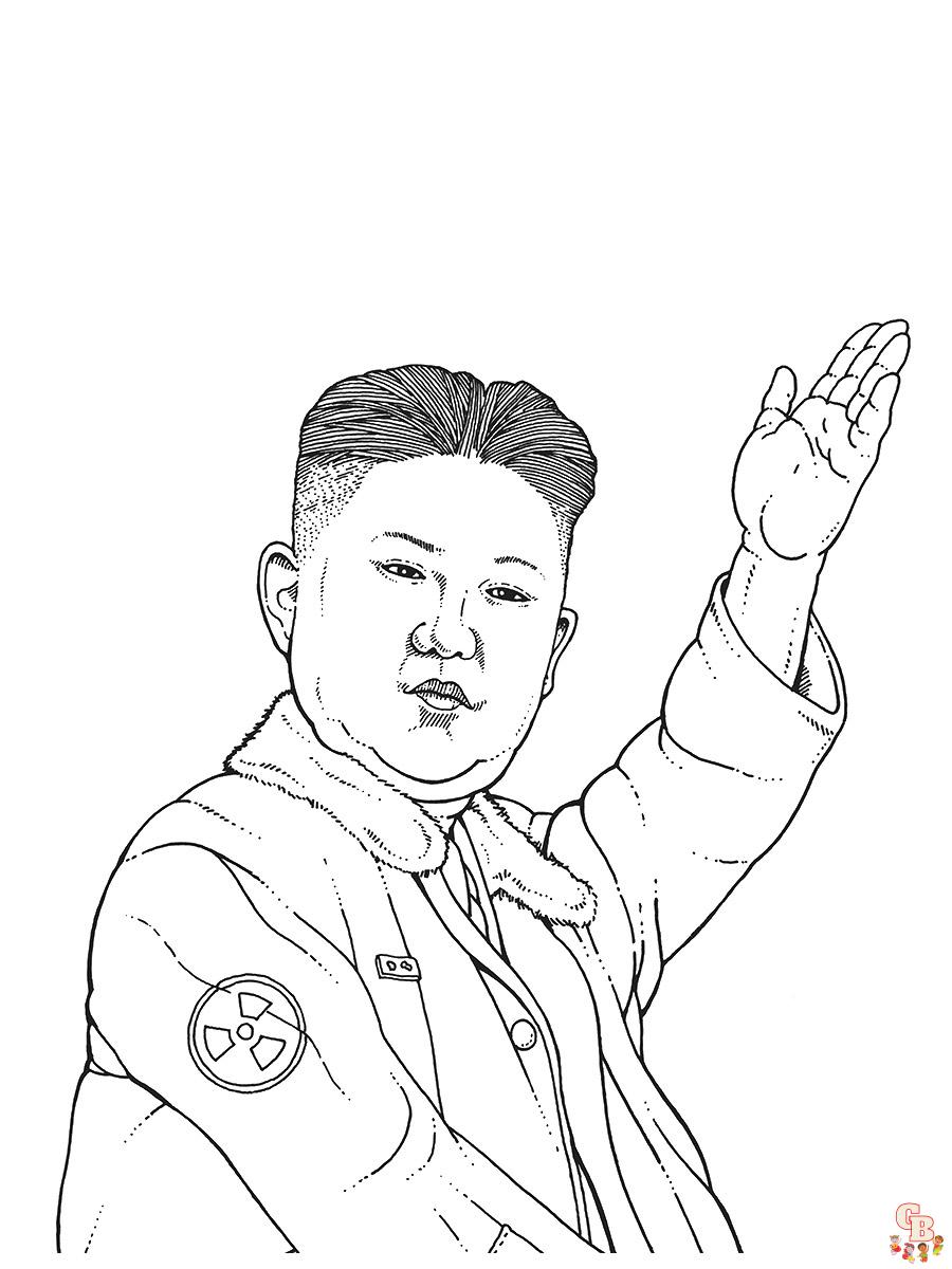 Kim Jong Un Kleurplaat 2