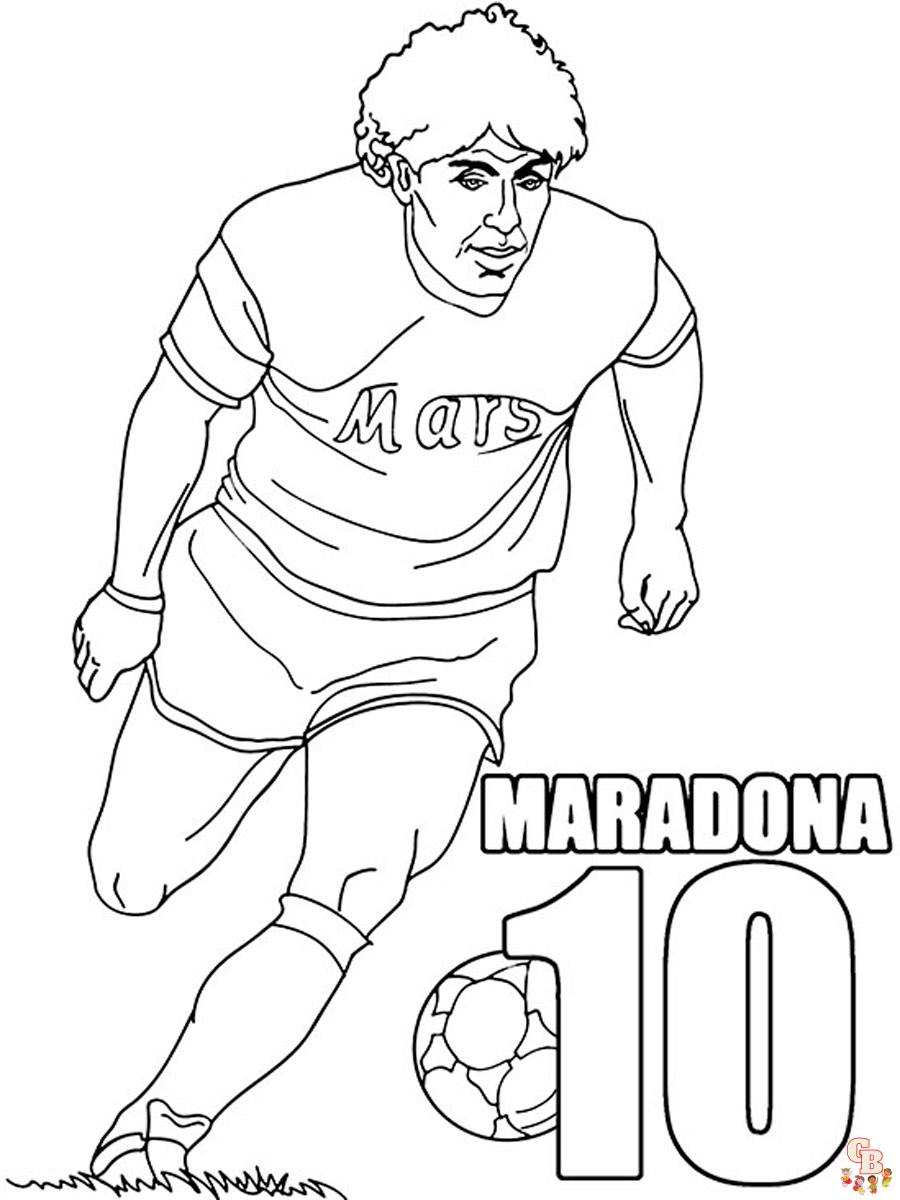 Maradona Kleurplaat 2