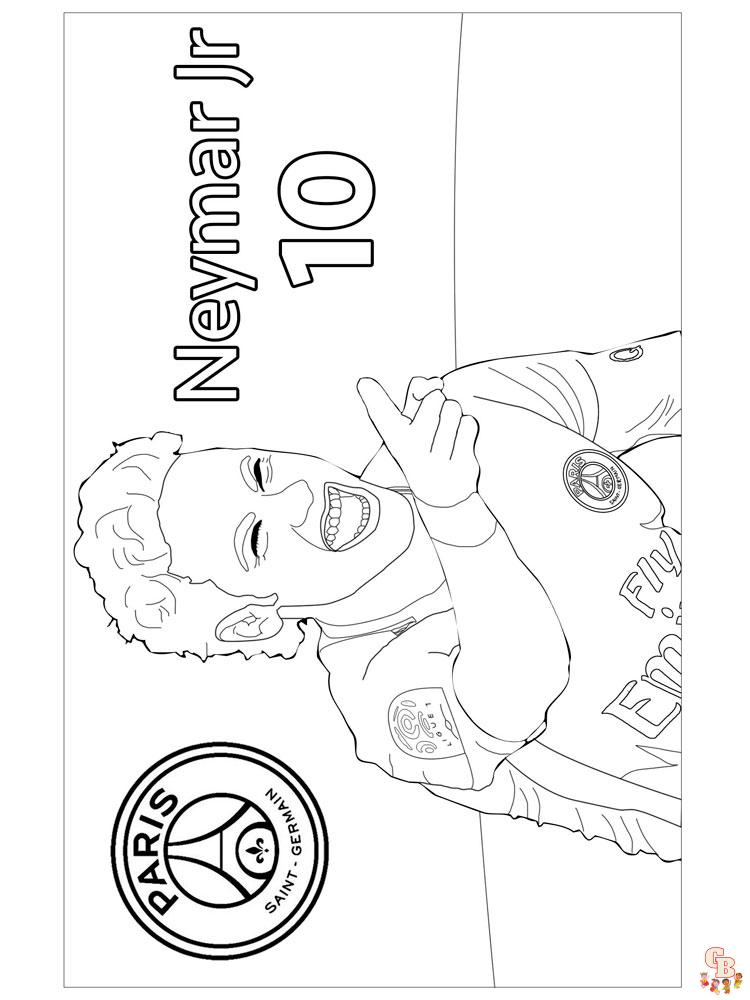 Neymar Kleurplaat 3