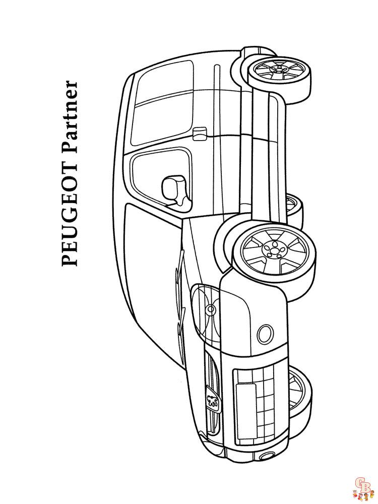 Peugeot Kleurplaat 4
