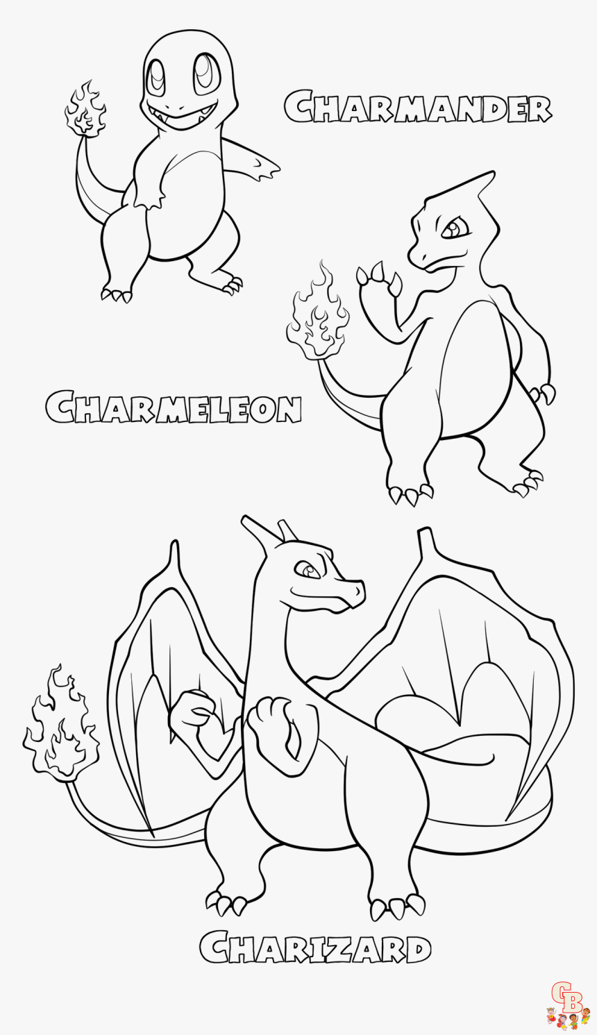 Pokemon Charizard Kleurplaat 3