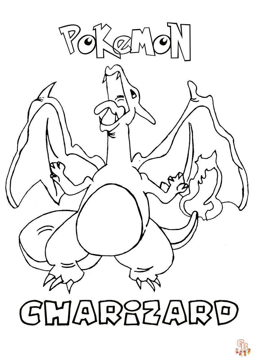 Pokemon Charizard Kleurplaat 5