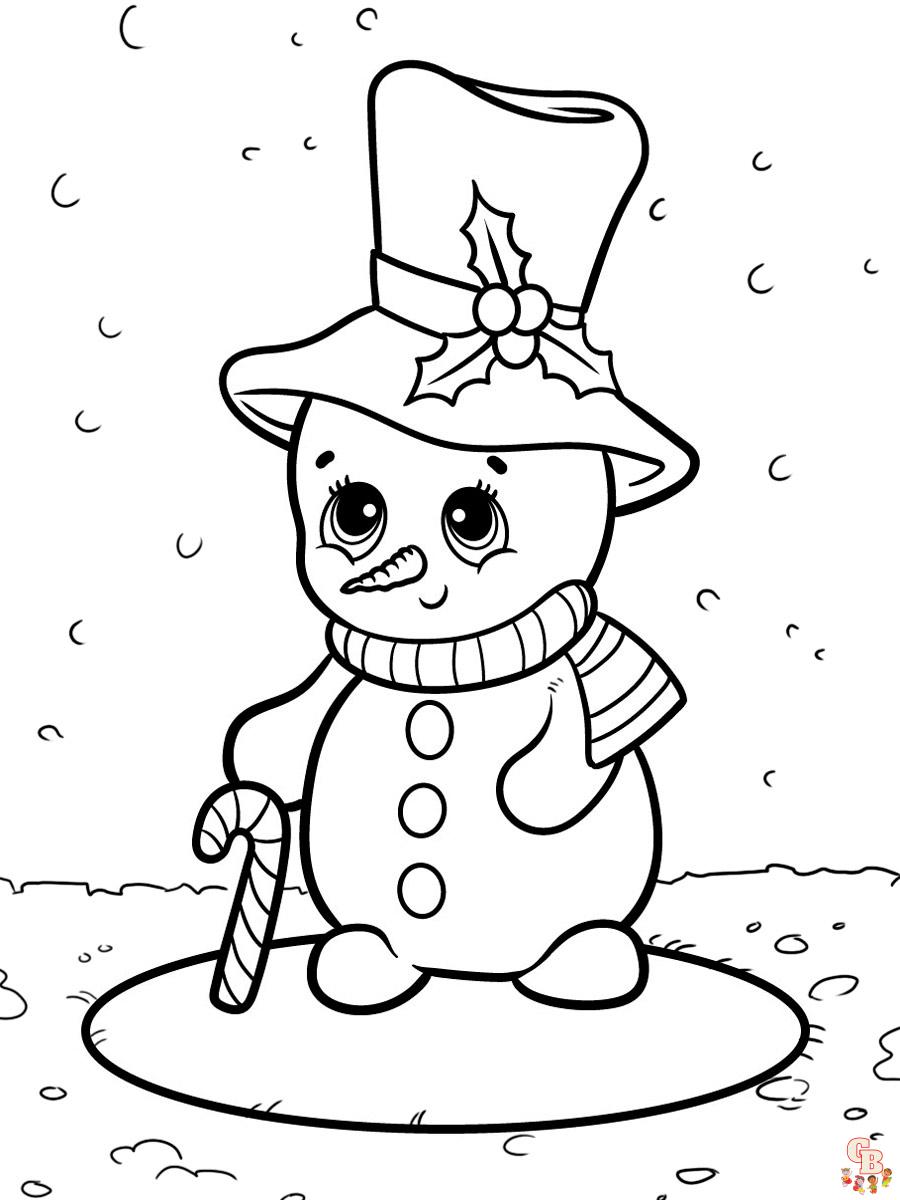 Sneeuwpop kleurplaat 31