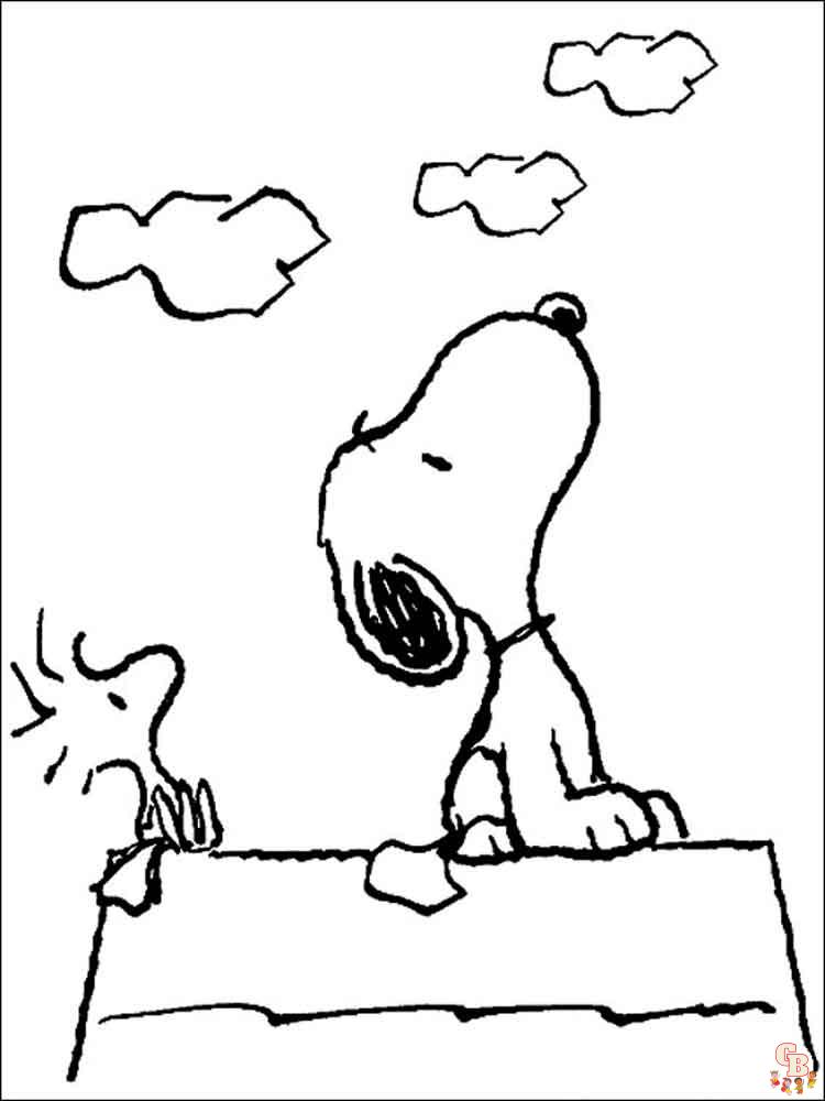 Snoopy Kleurplaat 8