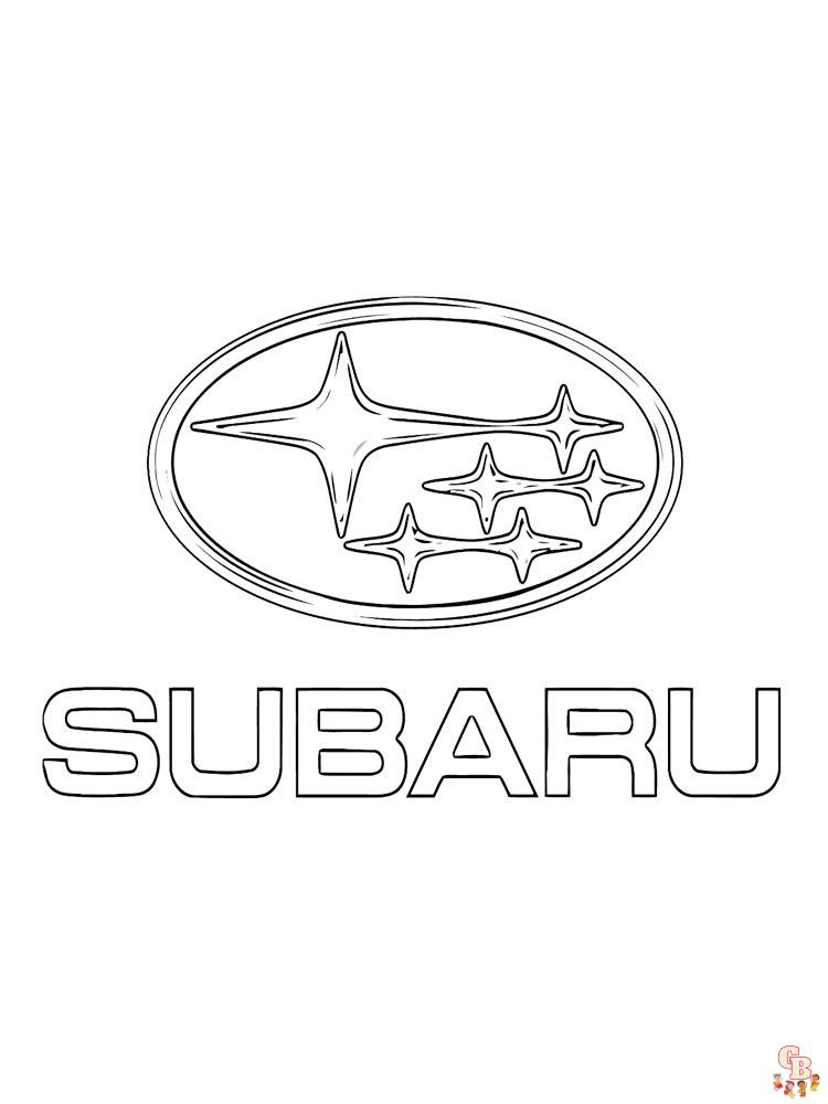 Subaru Kleurplaat 12