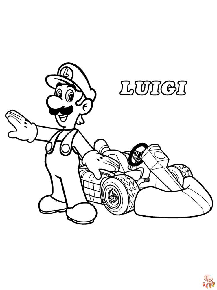 Mario Kart Kleurplaat 1