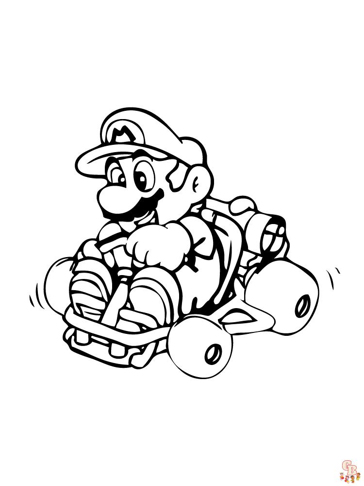Mario Kart Kleurplaat 4