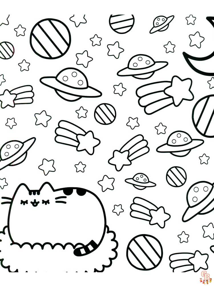 Pusheen Coloring Pages 16