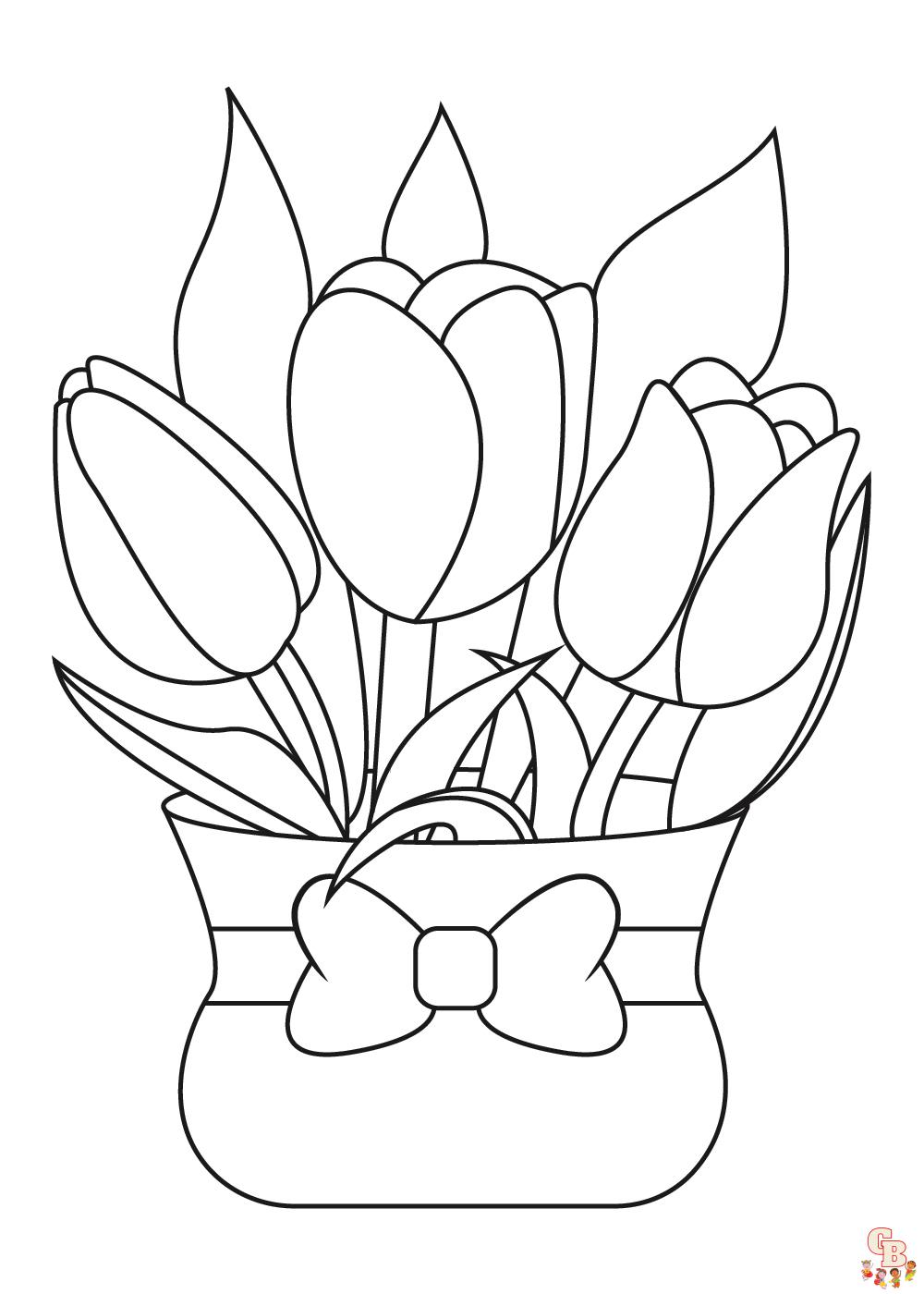 Tulpen Kleurplaat 11 1