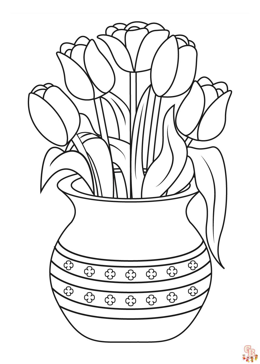 Tulpen Kleurplaat 14 1