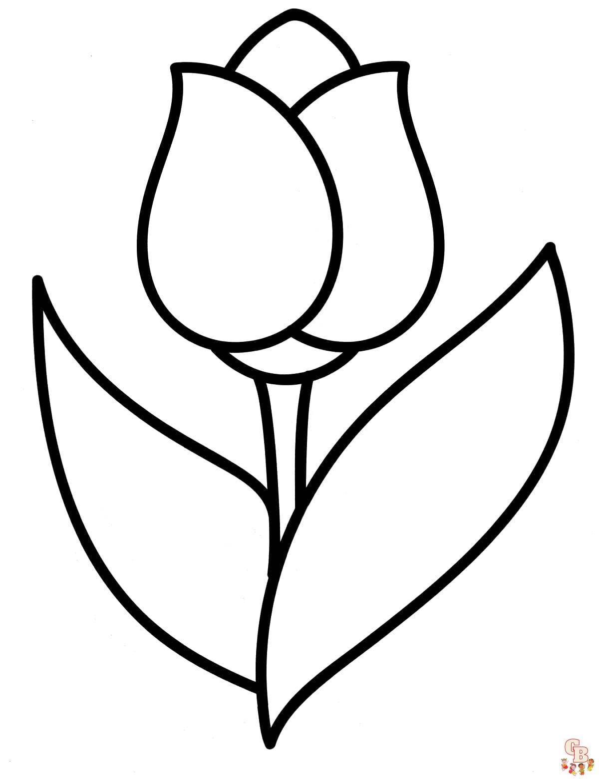 Tulpen Kleurplaat 20 1