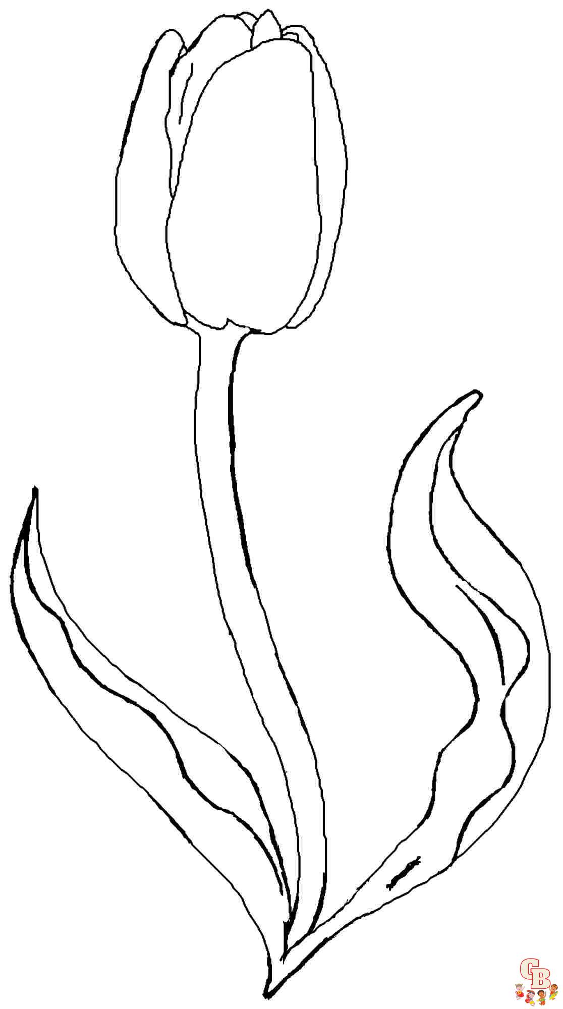 Tulpen Kleurplaat 5 1