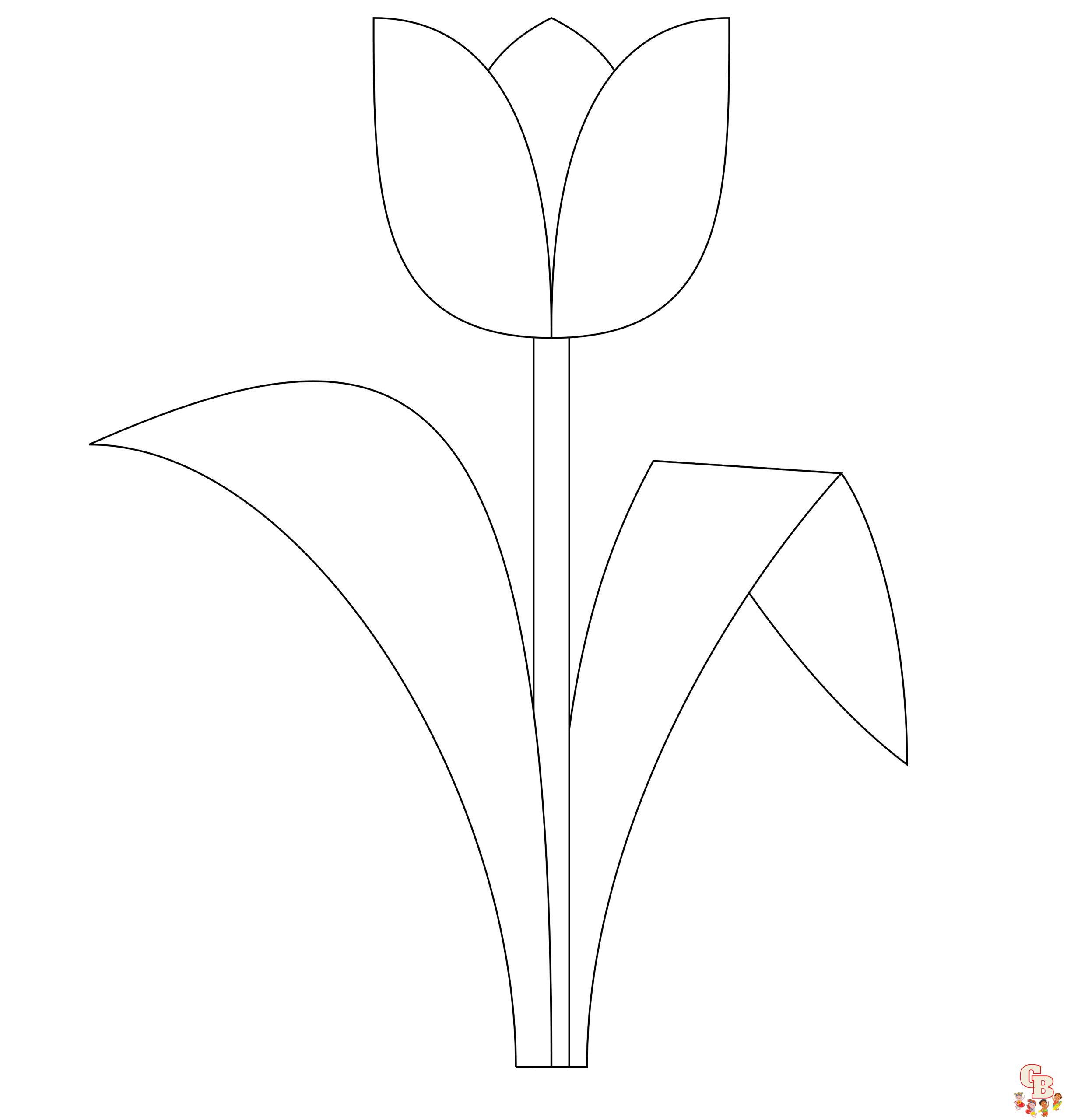 Tulpen Kleurplaat 7 1