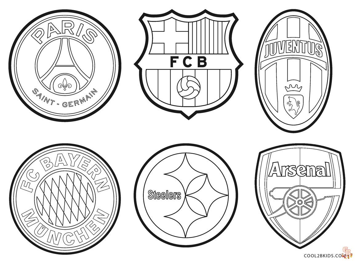 Voetbal Logo Kleurplaat 5