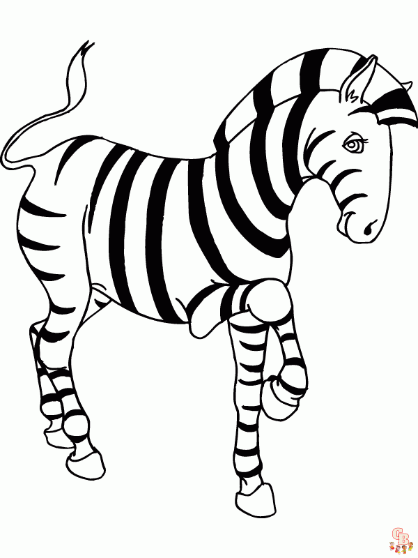 Zebra Kleurplaat 1