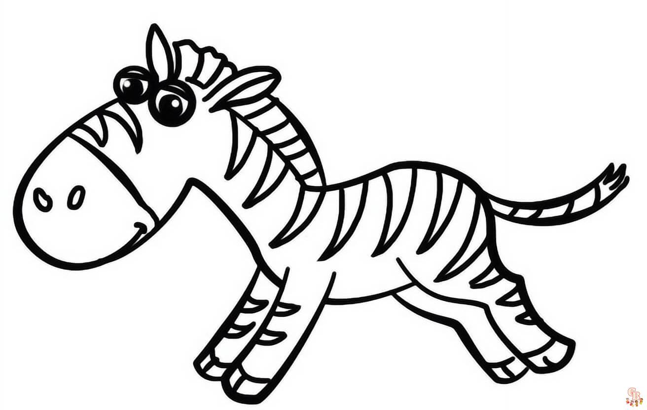 Zebra Kleurplaat 1