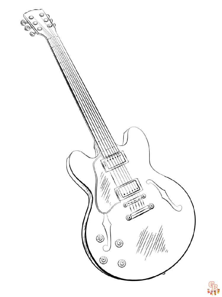 gitaar kleurplaat 13