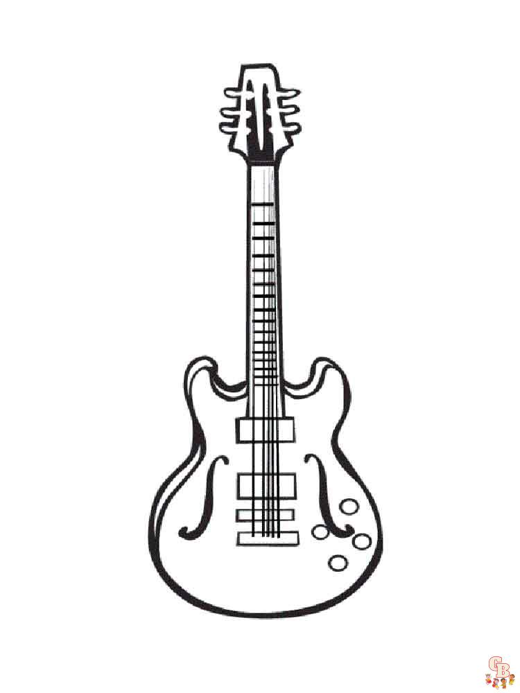 gitaar kleurplaat 15