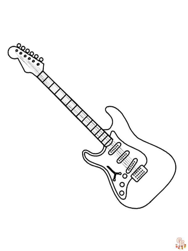 gitaar kleurplaat 16