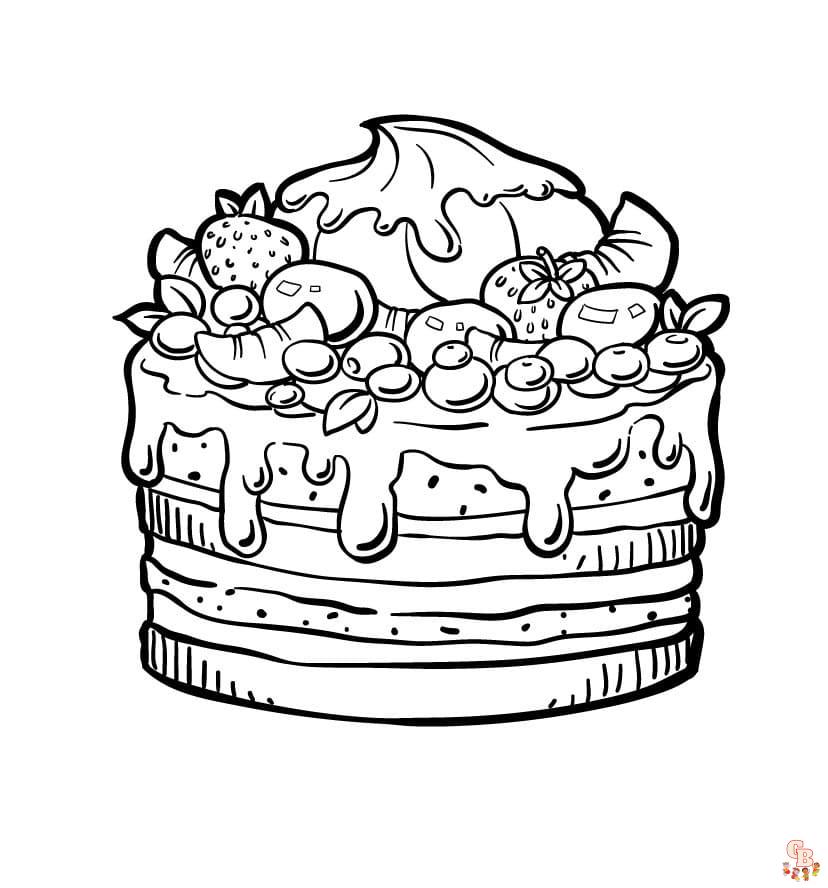 kleurplaat taartjes 1
