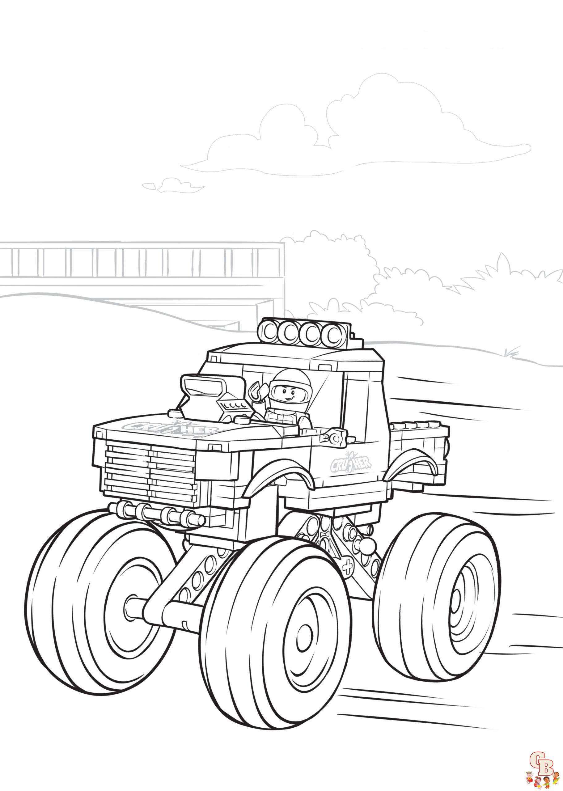 monster truck kleurplaat 10