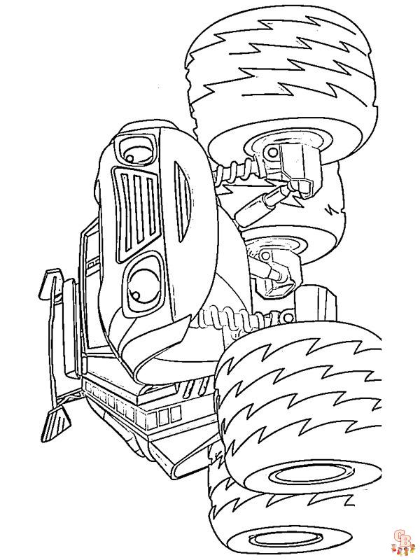 monster truck kleurplaat 17
