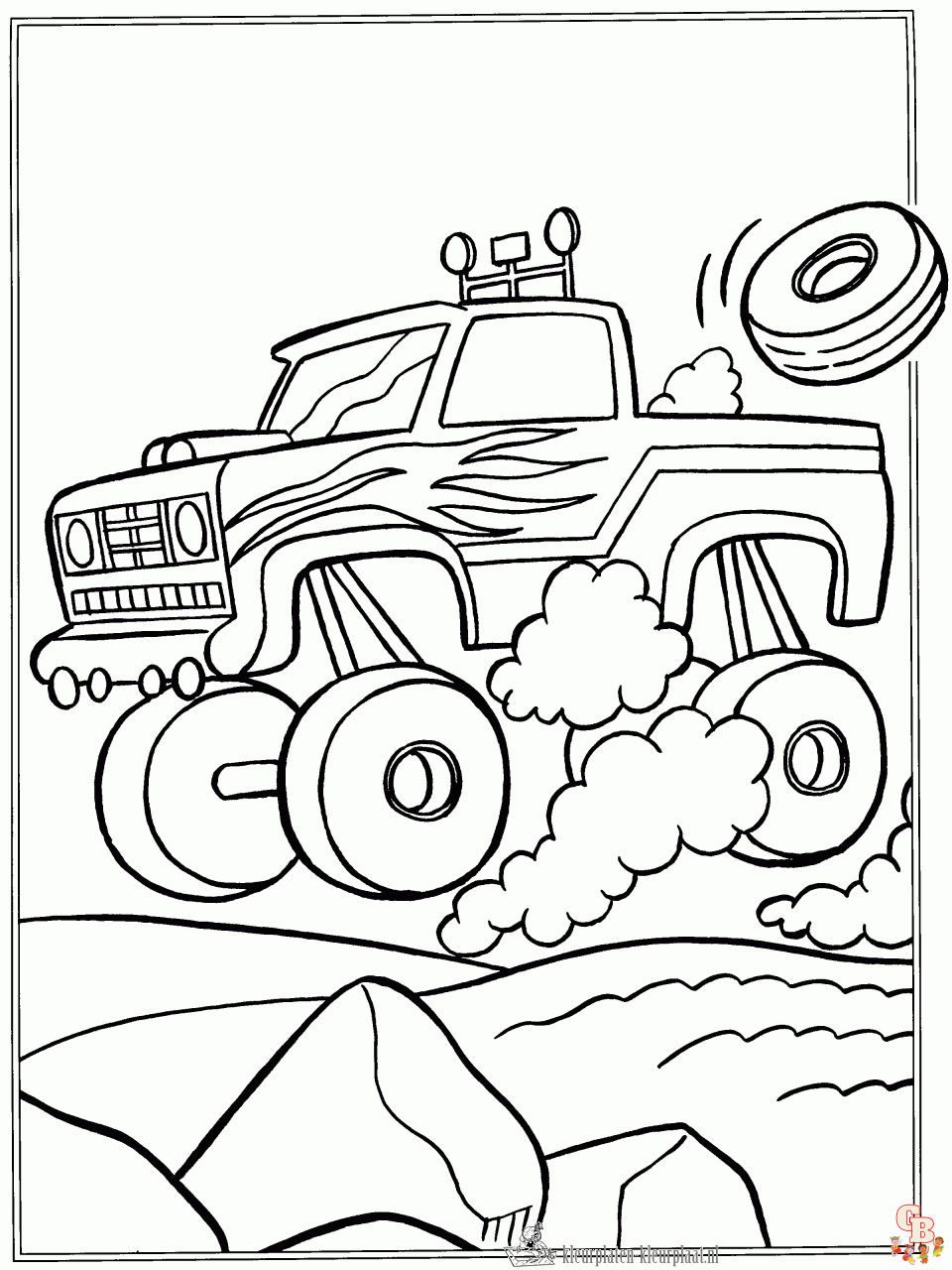 monster truck kleurplaat 2