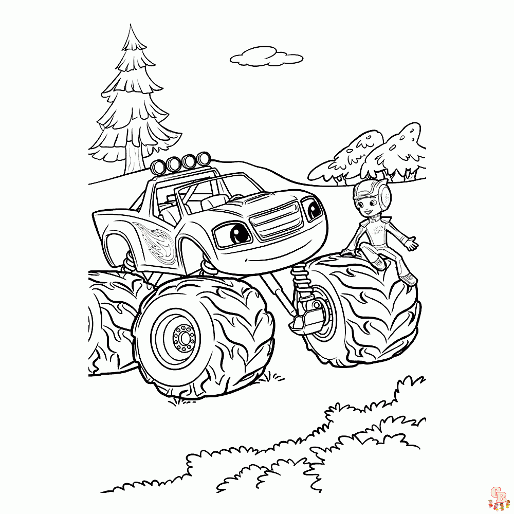 monster truck kleurplaat 6