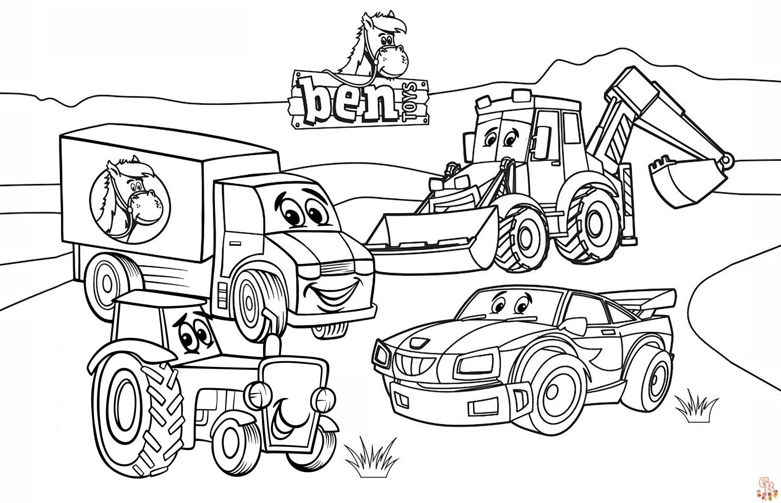 monster truck kleurplaat 8