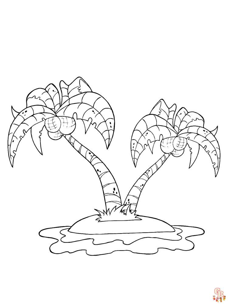 palmboom kleurplaat 1