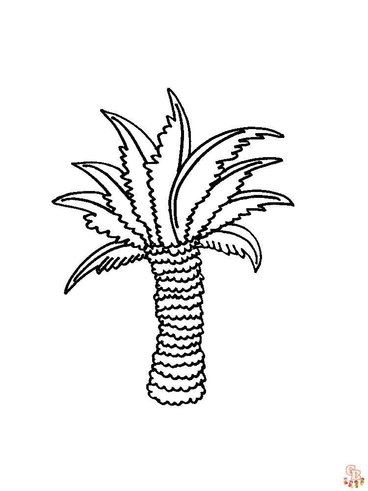 palmboom kleurplaat 10