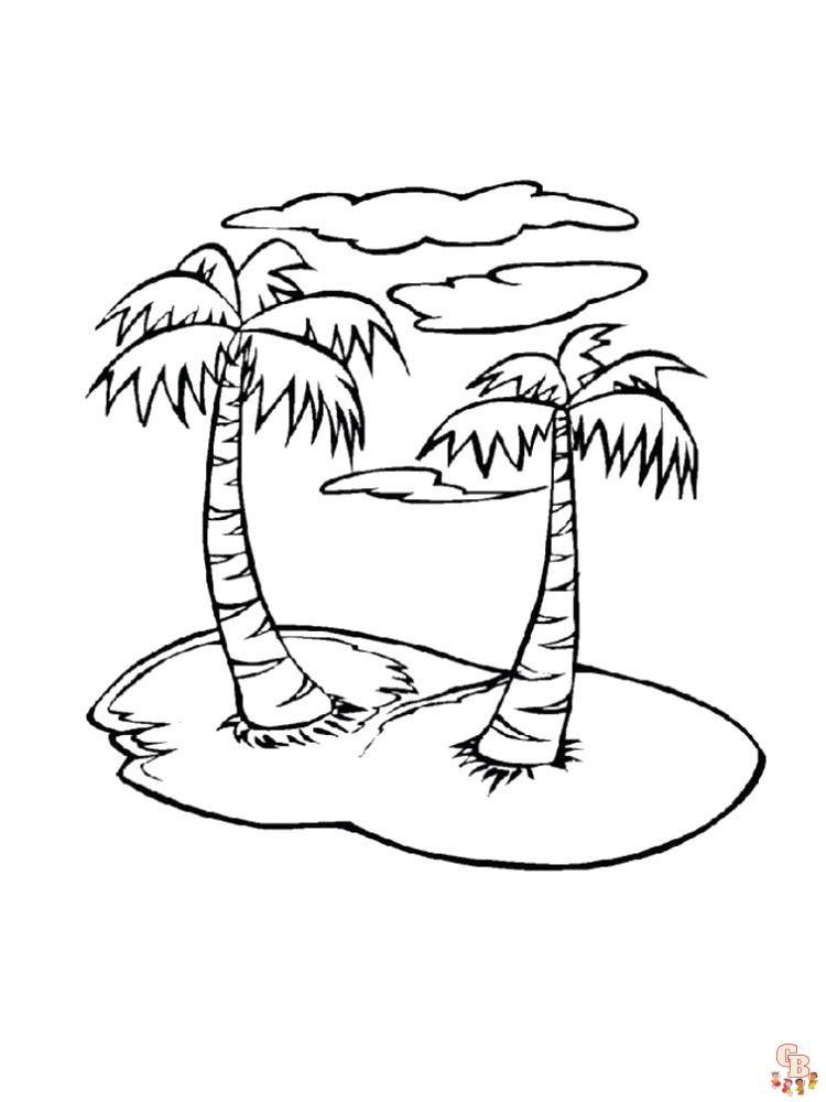 palmboom kleurplaat 11