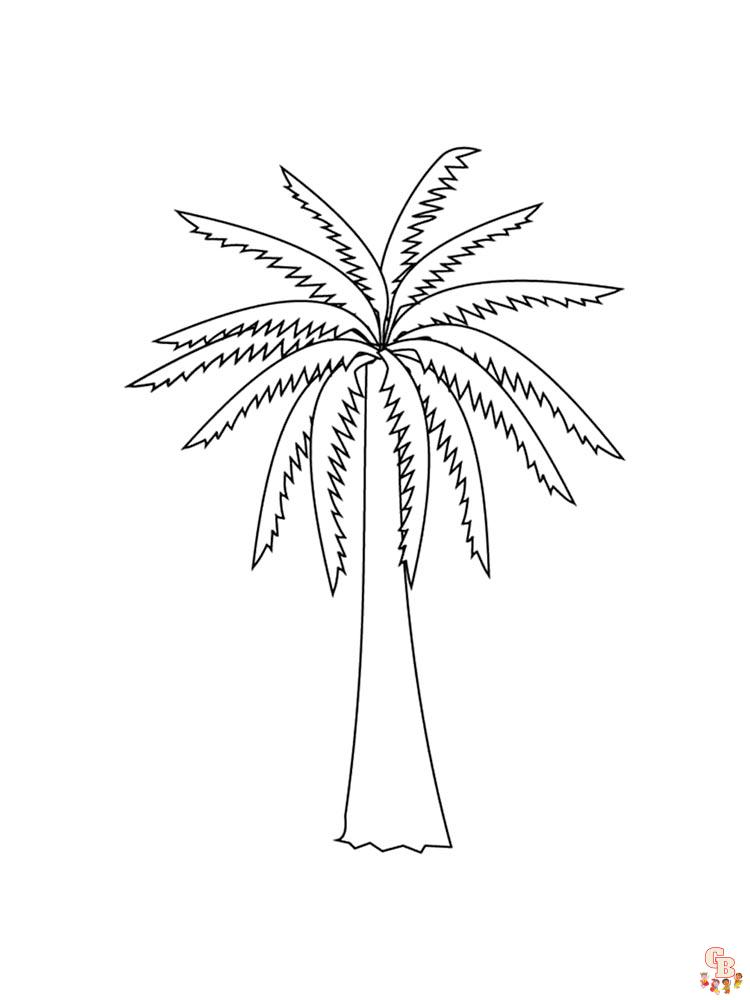 palmboom kleurplaat 12