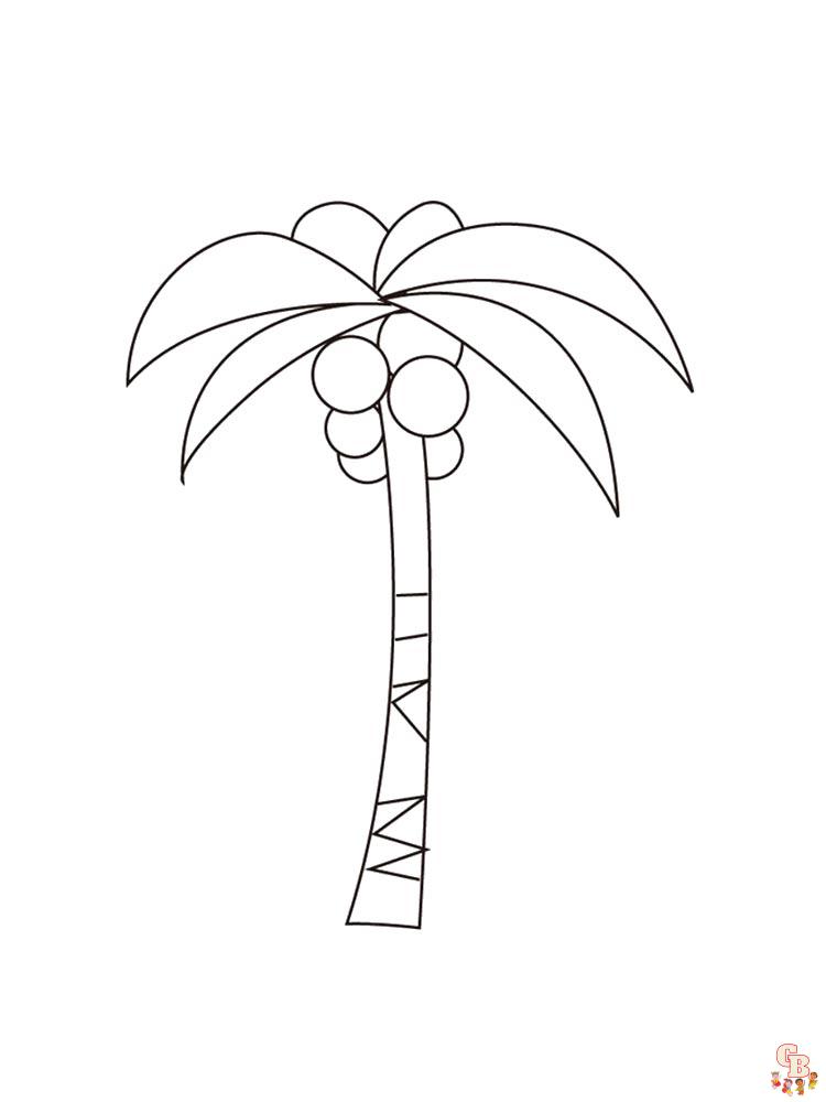 palmboom kleurplaat 5