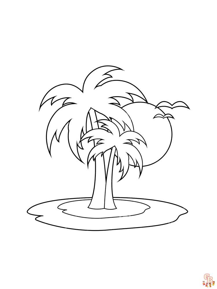 palmboom kleurplaat 7