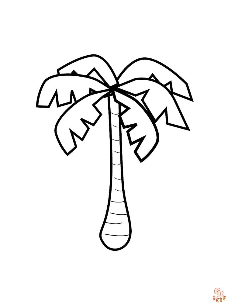 palmboom kleurplaat 8