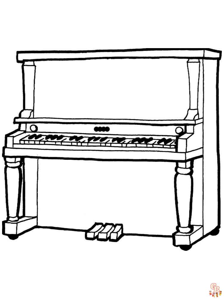 piano kleurplaat 5