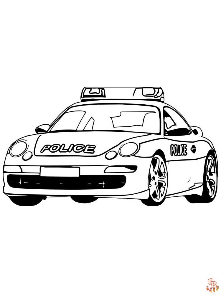 politieauto kleurplaat 1