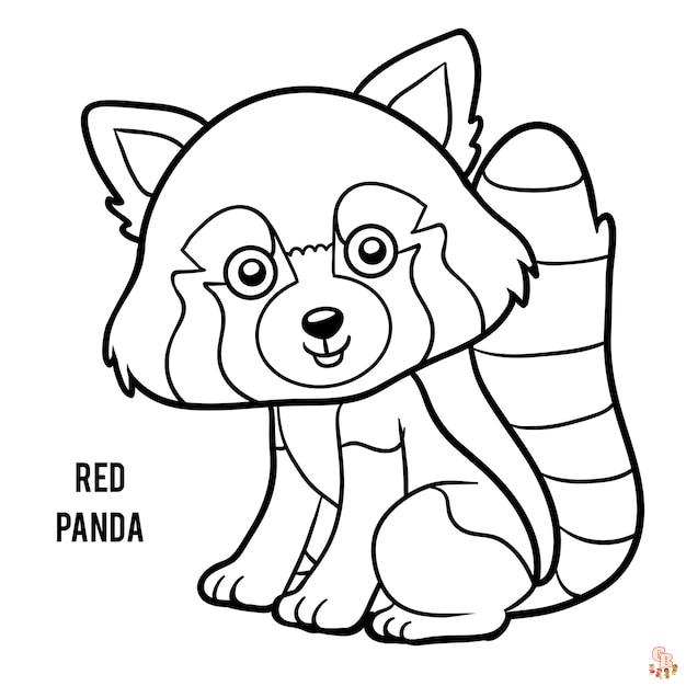 rode panda kleurplaat 2