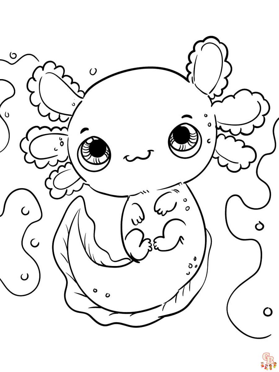 Axolotl kleurplaat 10