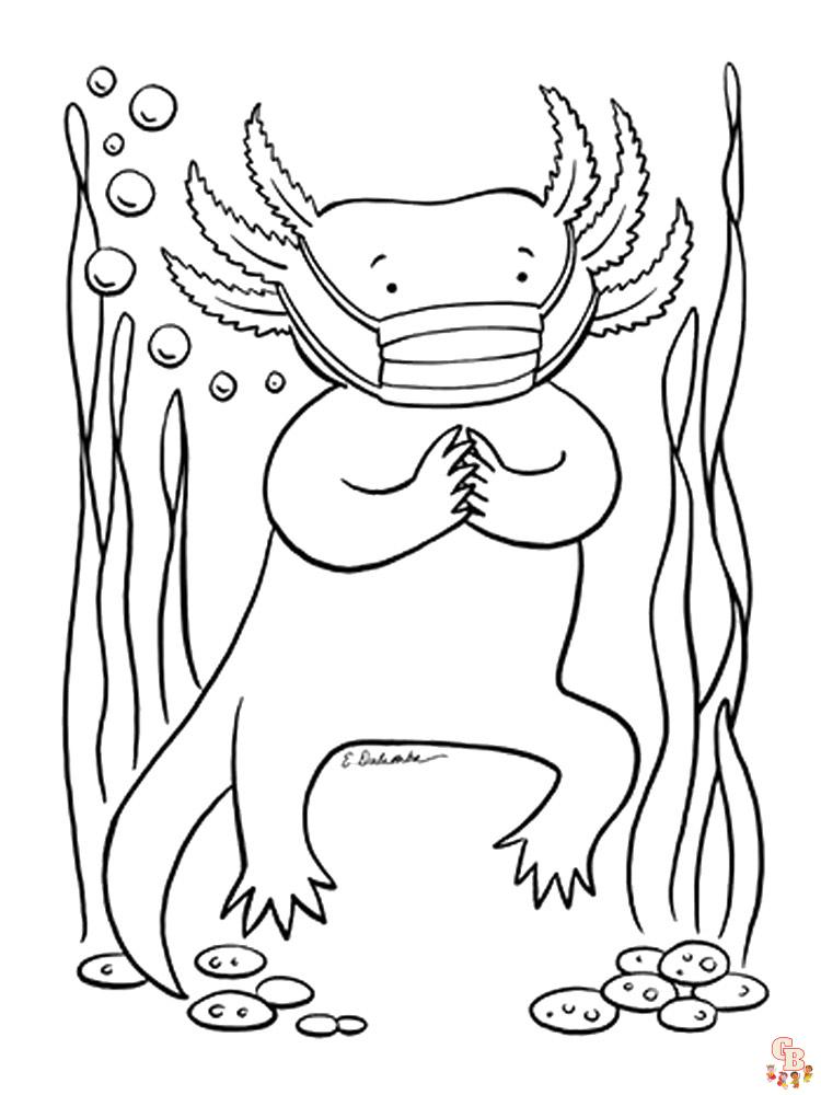 Axolotl kleurplaat 15