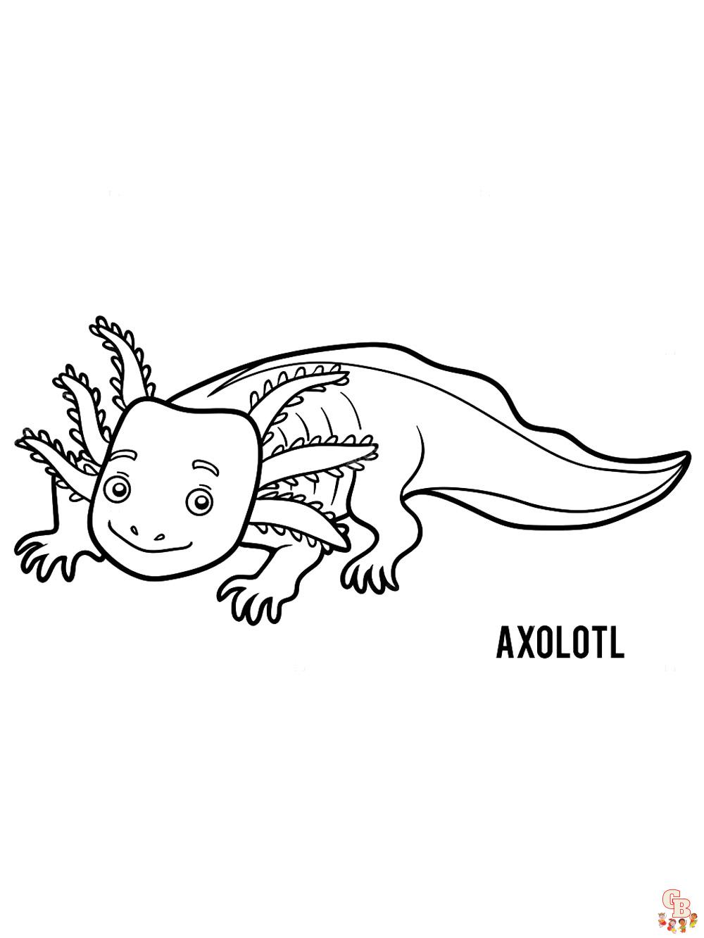 Axolotl kleurplaat 16
