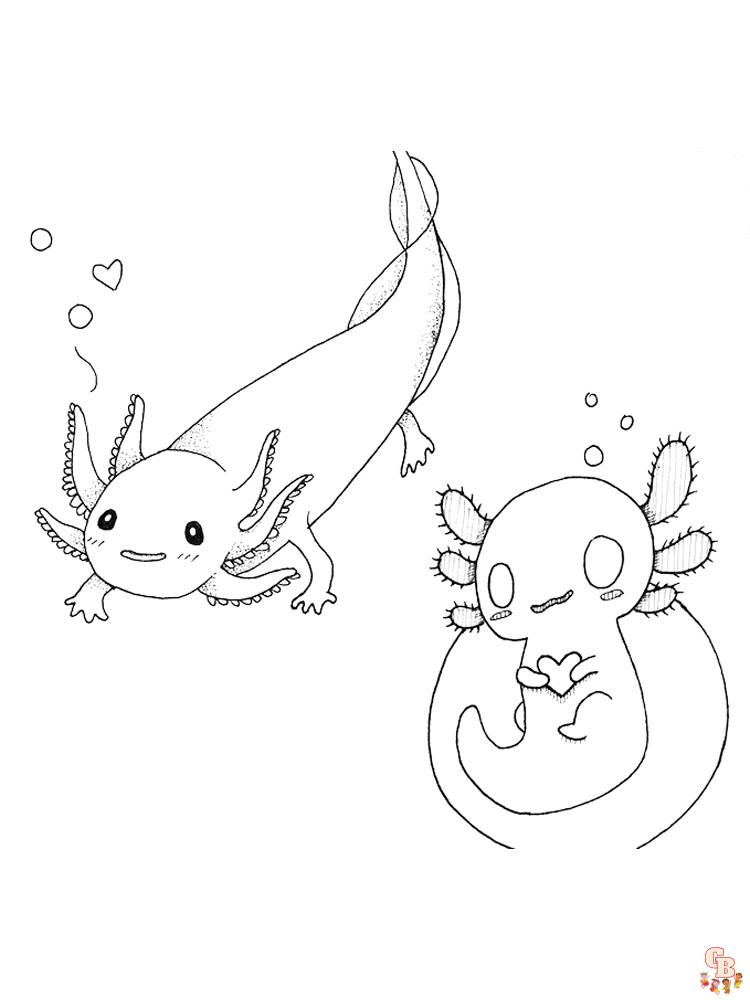 Axolotl kleurplaat 17