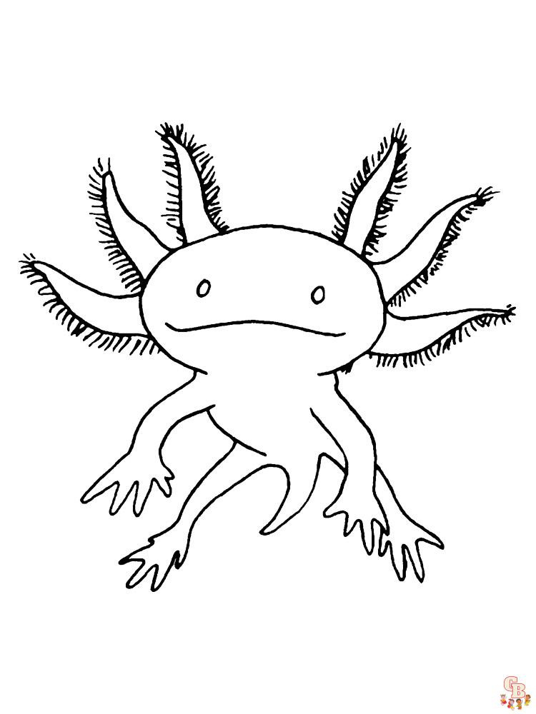 Axolotl kleurplaat 23