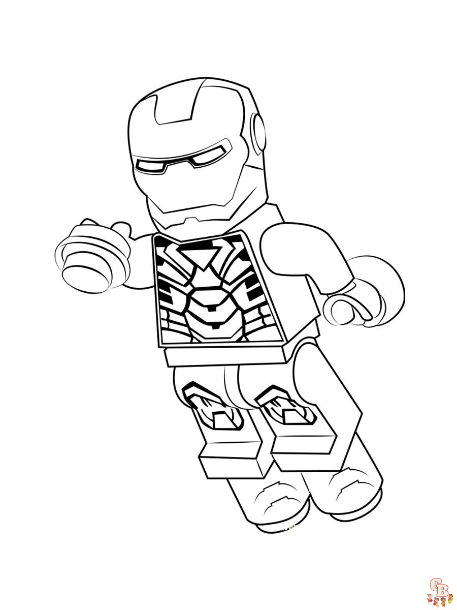 Lego Ironman kleurplaat 5