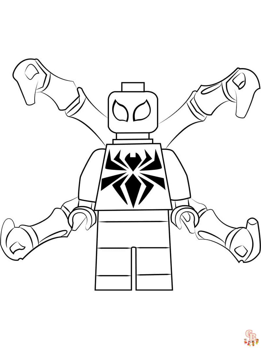 Lego Spiderman Kleurplaat 12